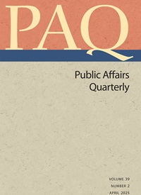 Cover of Public Affairs Quarterly journal